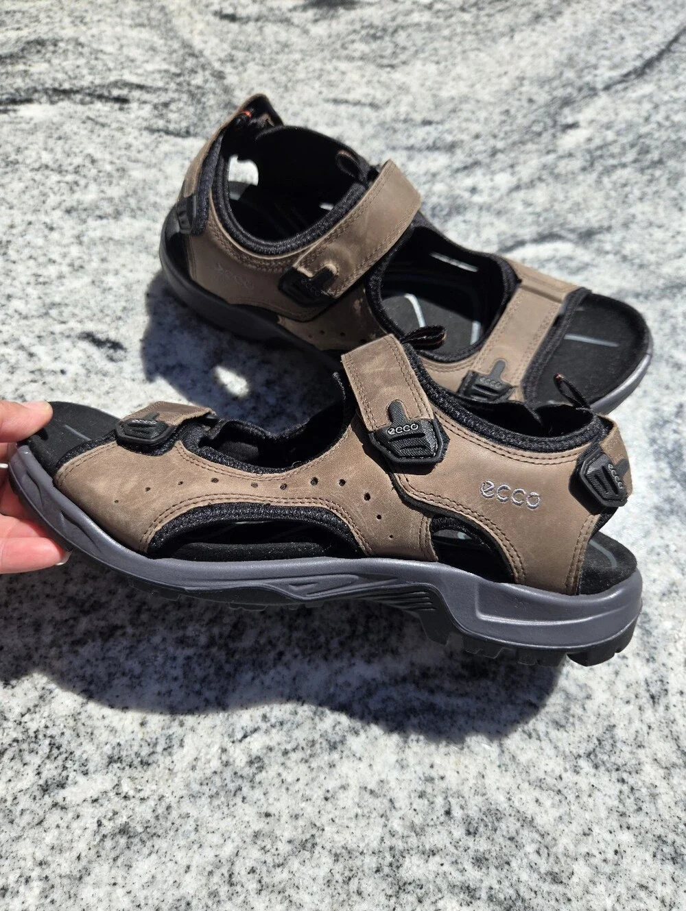 ECCO Offroad Men's Nubuck Outdoor Sandal Sz 11/11.5